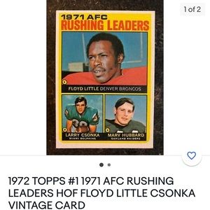 1971 afc baseball card